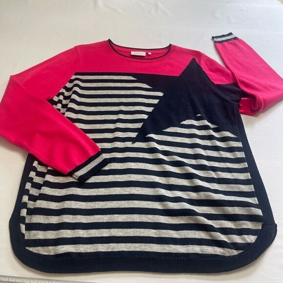 FOIL Star Pullover Stripe Sweater Size Large - Picture 4 of 11